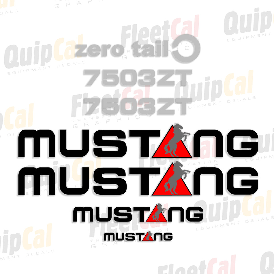 Mustang 7503ZT Excavator Marking Decal Set