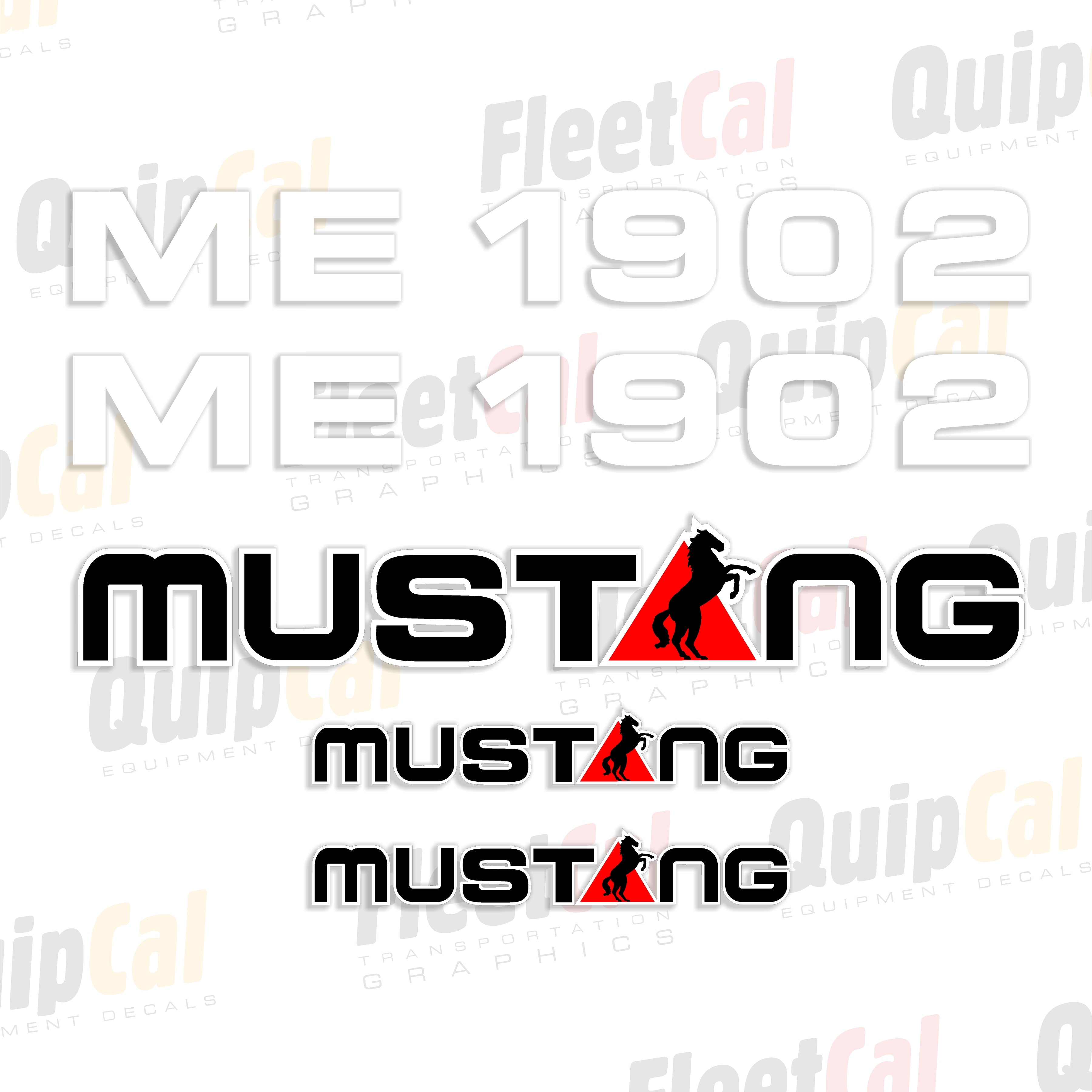 Mustang Mini Excavator Decals