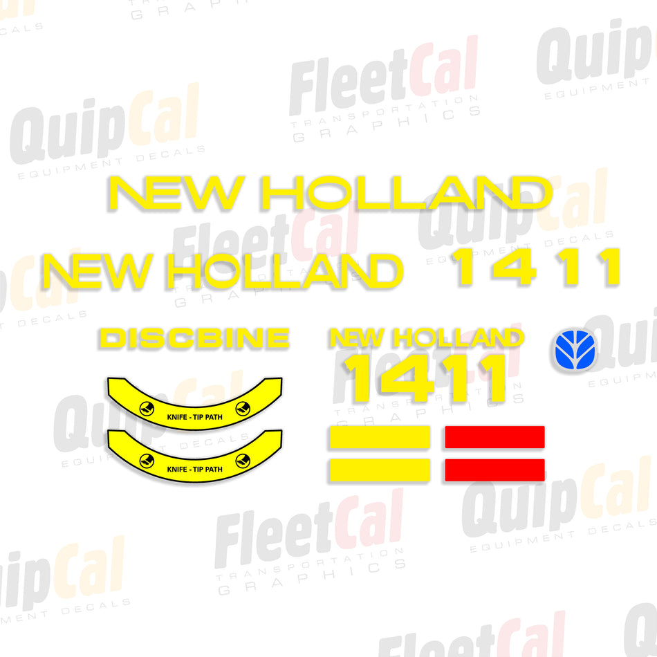 New Holland 1411 Discbine Mower Early Model Decal Set