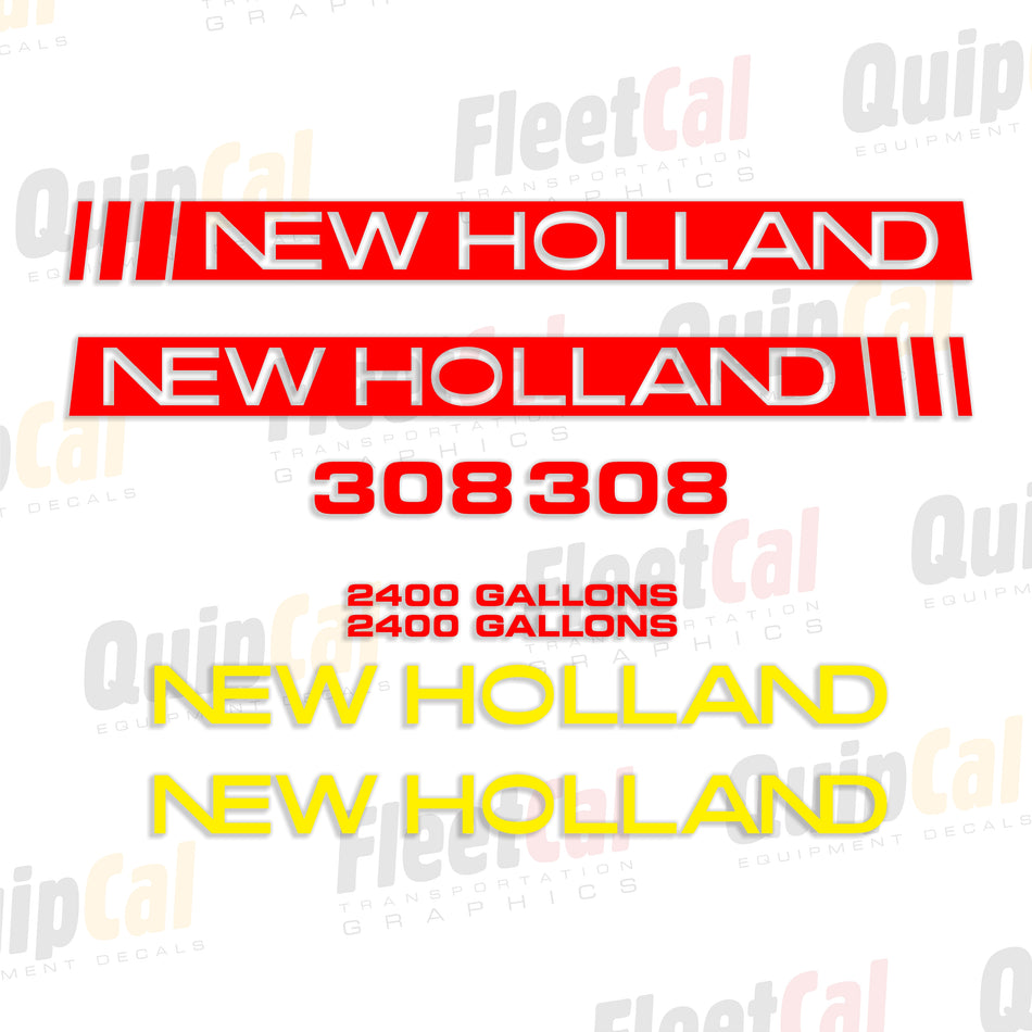 New Holland 308 Side Slinger Manure Spreader Decal Set 2400 Gallon