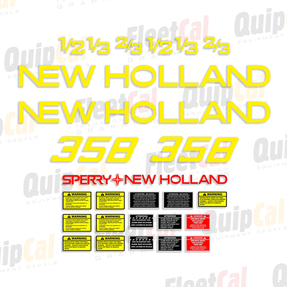 New Holland 358 Feed Grinder - Mixer Decal Set