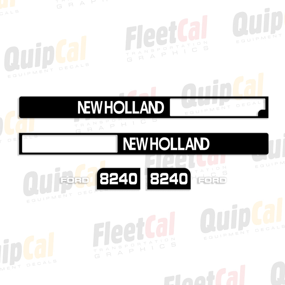 New Holland 8240 Tractor Hood Decal Set