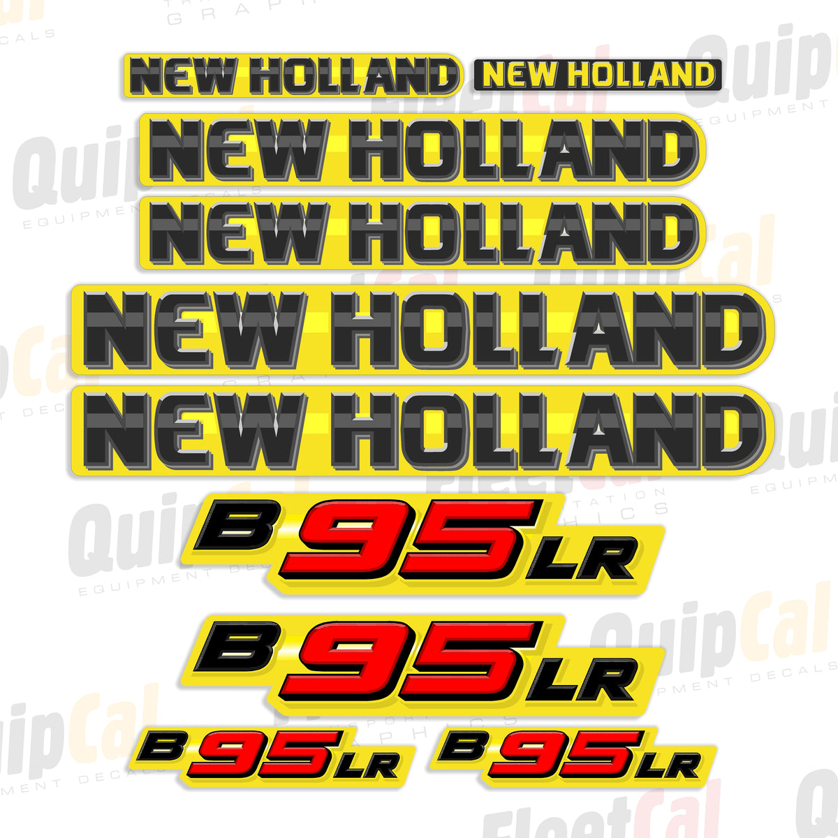 New Holland B95 LR Backhoe Loader Decal Set – Truck and Equipment Decals