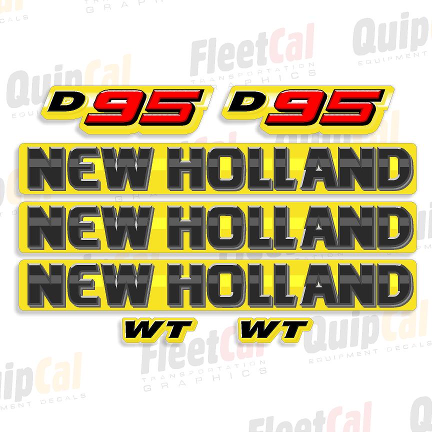 Holland Sticker New Holland D95 WT Marking Decal Set – Truck and Equipment Decals