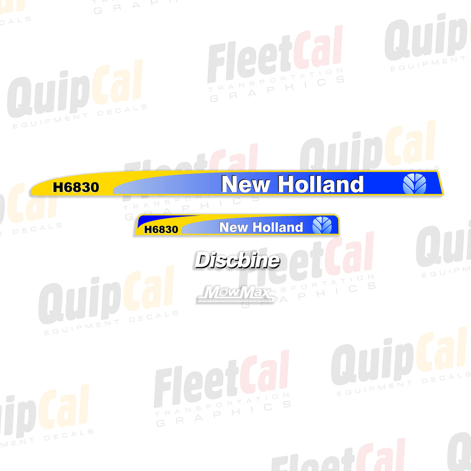New Holland H6830 Discbine Decal Set