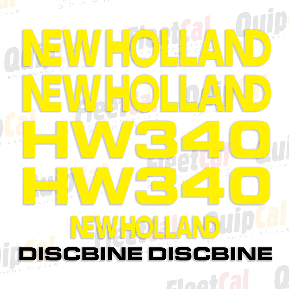 New Holland HW340 Self Propelled Windrower Decal Set
