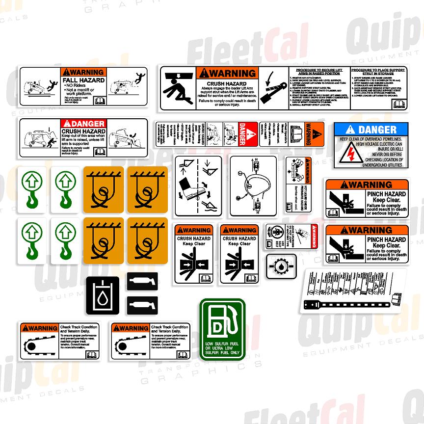 New Holland L and C Series Compact Loader Safety Decal Set