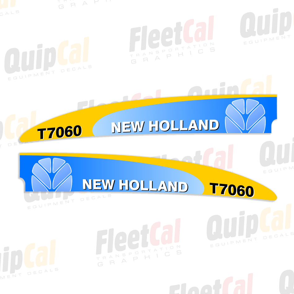 New Holland T7060 Tractor Hood Decal Set