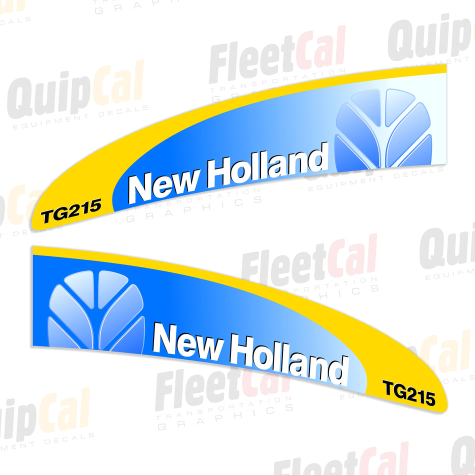 New Holland TG215 Tractor Hood Decal Set