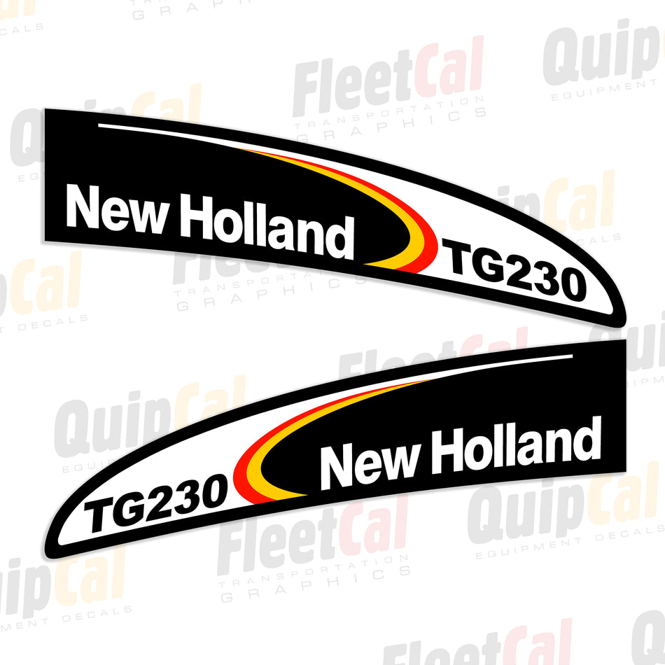 New Holland TG230 Tractor Hood Decal Set
