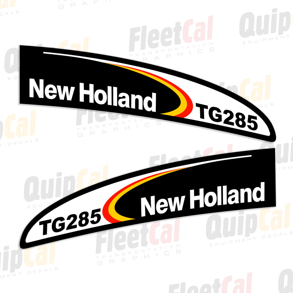 New Holland TG285 Tractor Hood Decal Set