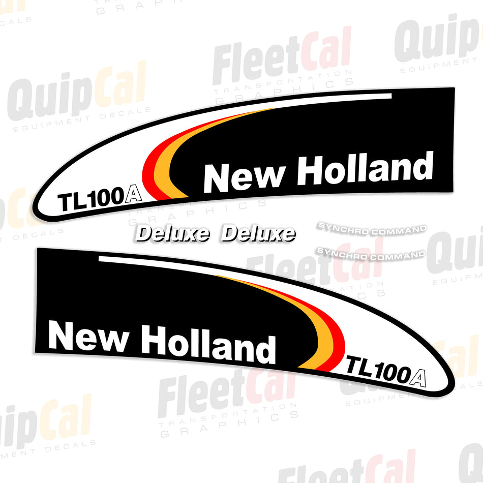 New Holland TL100A Deluxe - Tractor Hood Decal Set