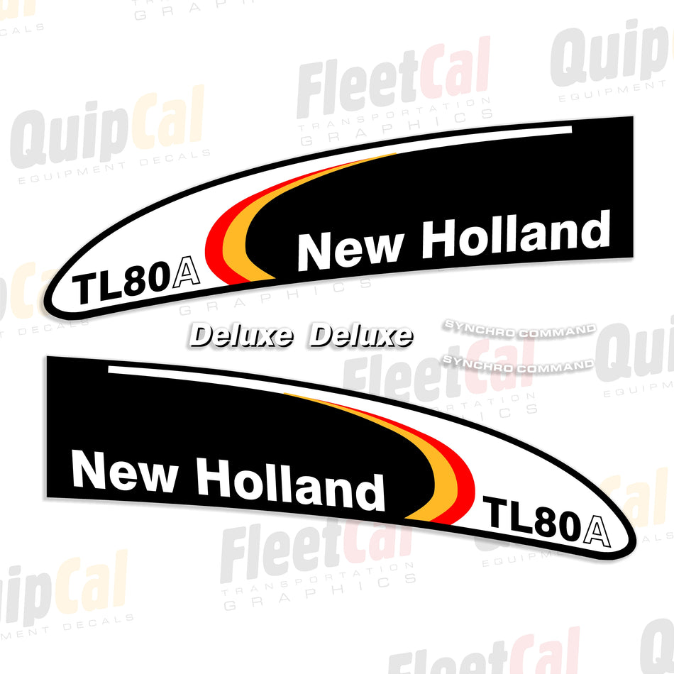 New Holland TL80A Deluxe - Tractor Hood Decal Set
