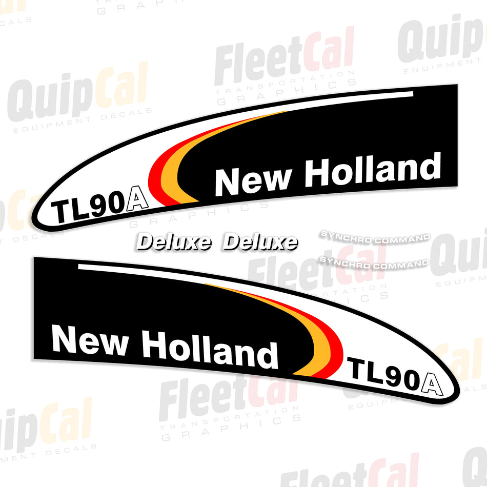 New Holland TL90A Deluxe - Tractor Hood Decal Set