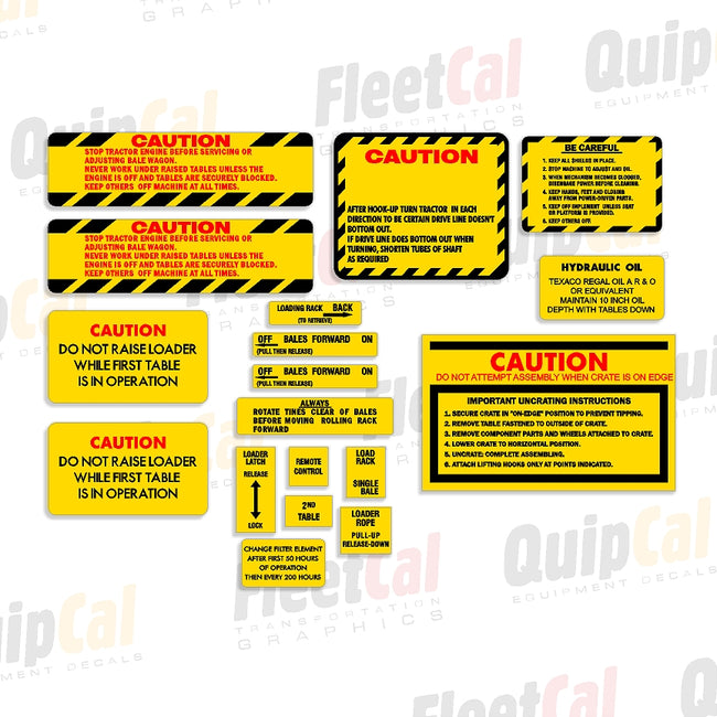 Machine Control Decals Equipment Safety Decals – Truck and Equipment Decals