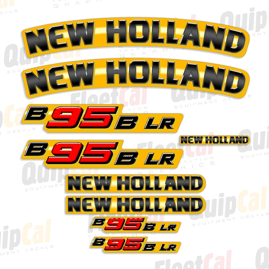 New Holland B95B LR Backhoe Marking Decal Set – Truck and Equipment Decals
