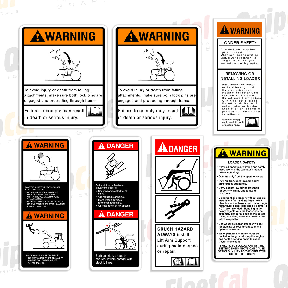 Loader Sign New Holland Front Loader Safety Decal Set – Truck and Equipment Decals
