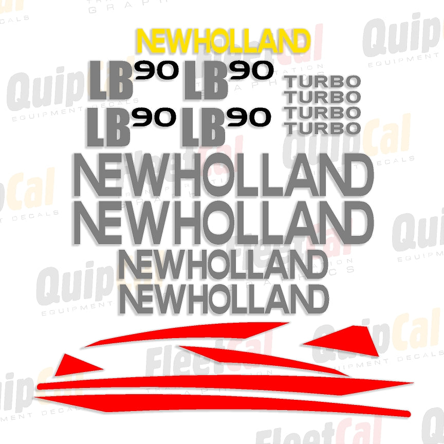 New Holland LB90 Tractor Loader Backhoe Marking Decal Set – Truck and ...
