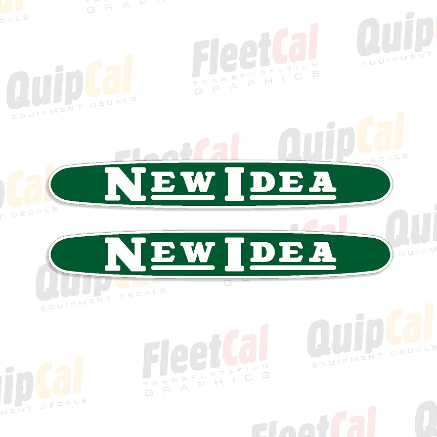 New Idea Early Model Logo Oval Decals - Green (1 PAIR)