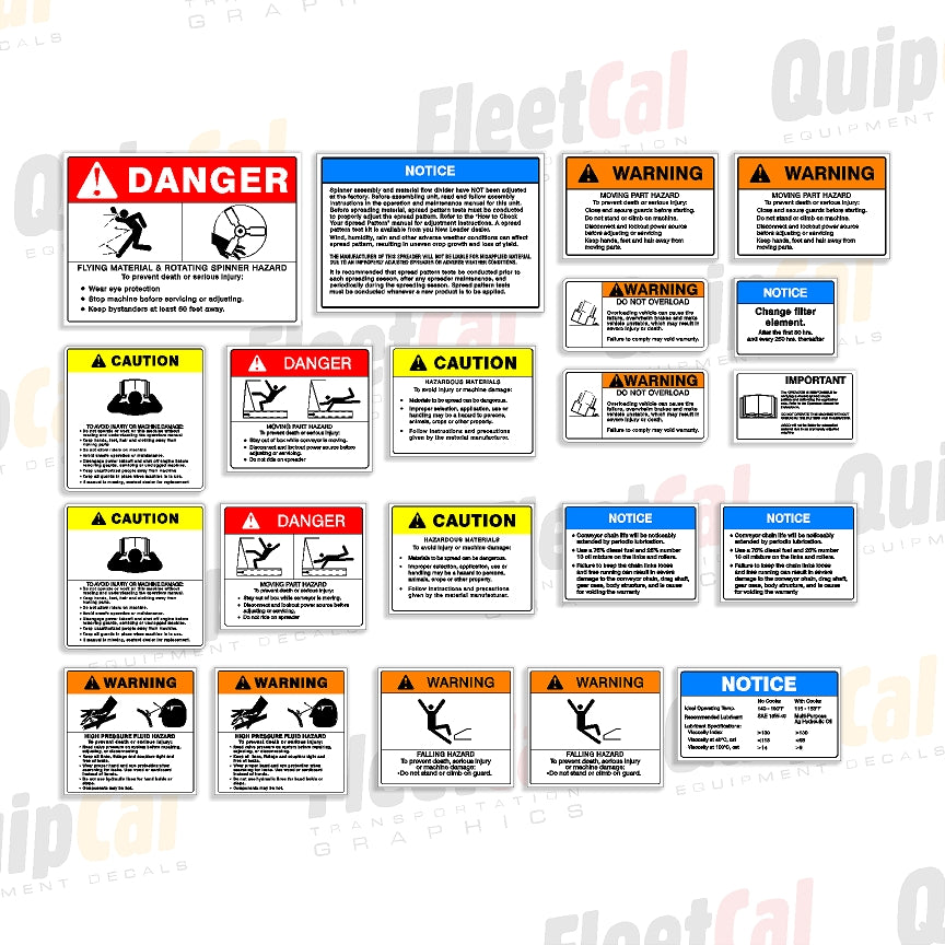 Fertilizer Injector Warning Sign New Leader Fertilizer Spreader Safety and Warning Decal Set – Truck and ...