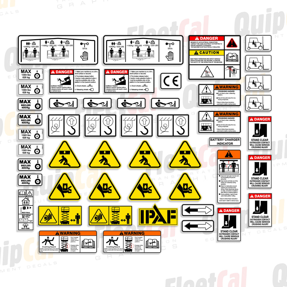 Juego de calcomanías para marcar compactadores Rammax P33-22 HMR