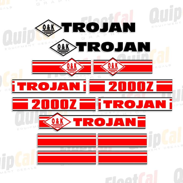 O&K Trojan 2000Z Wheel Loader Marking Decal Set – Truck and Equipment ...