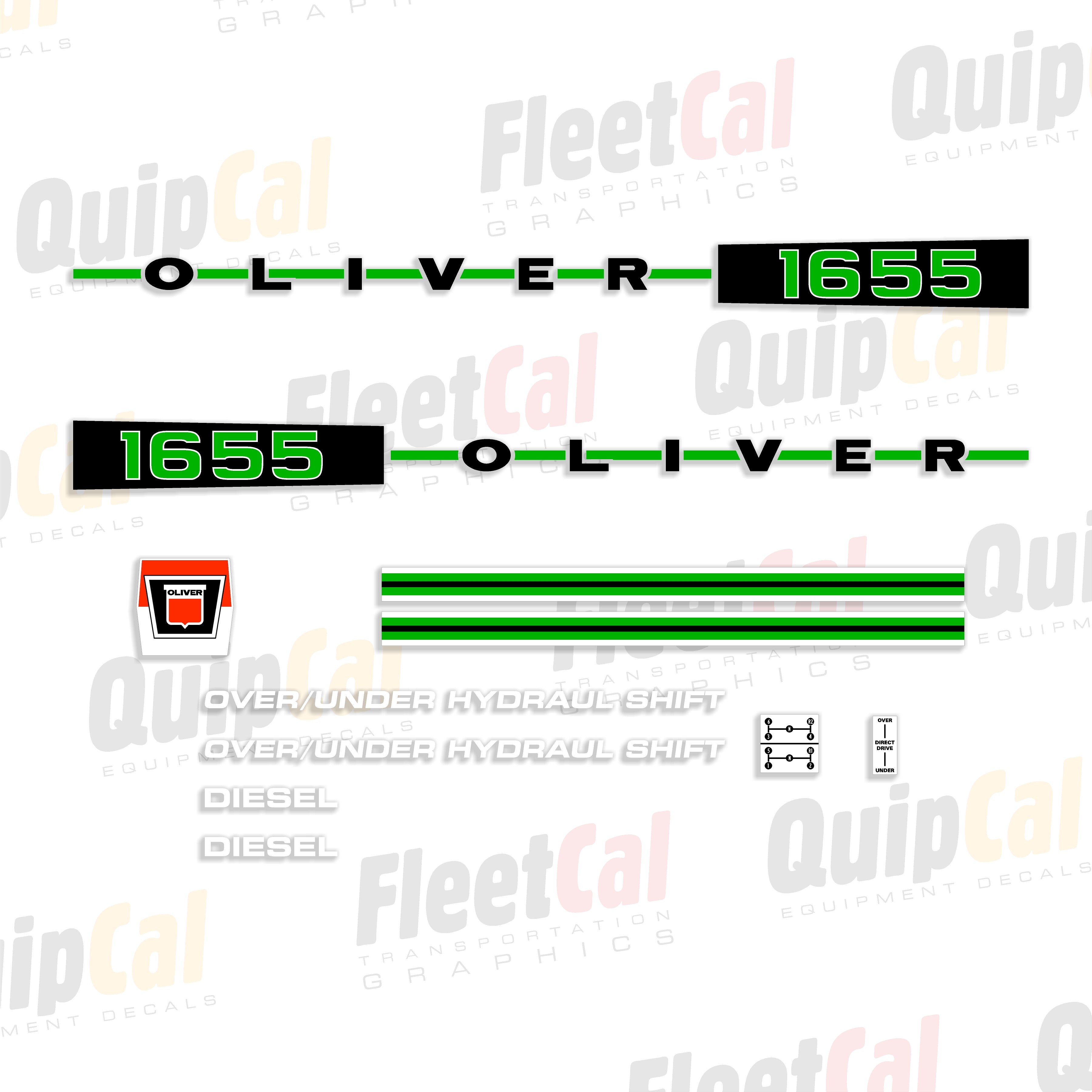 Oliver 1655 Tractor Marking Decal Set – Truck and Equipment Decals