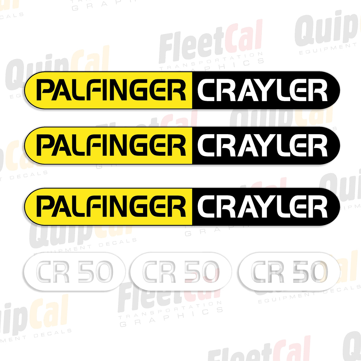 Forkift Lettering Palfinger Crayler CR50 Forklift Marking Decal Set – Truck and Equipment ...