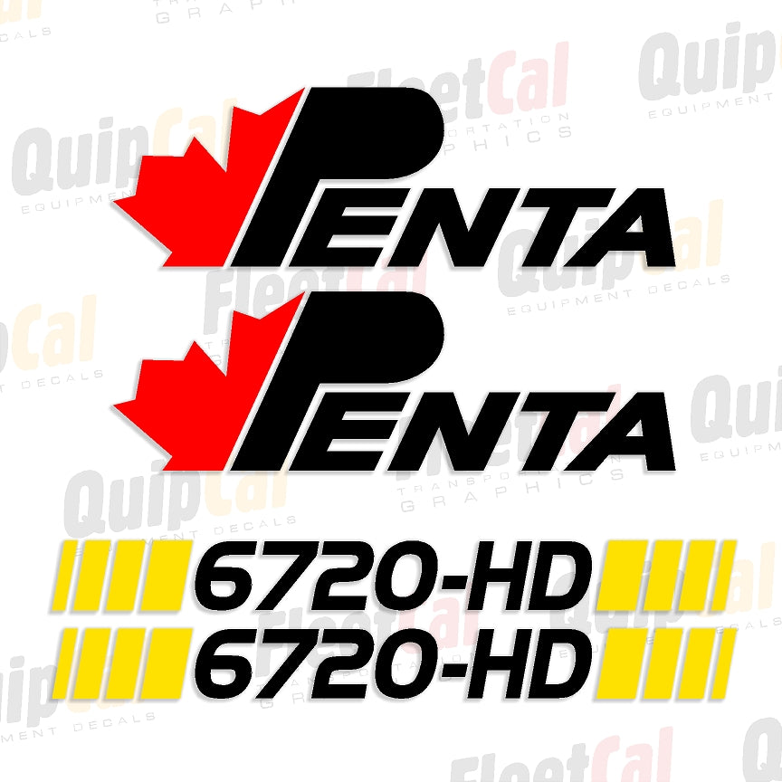 Bottom Feed Riser Decal Penta 6720-HD Feed Mixer Marking Decal Set – Truck and Equipment Decals