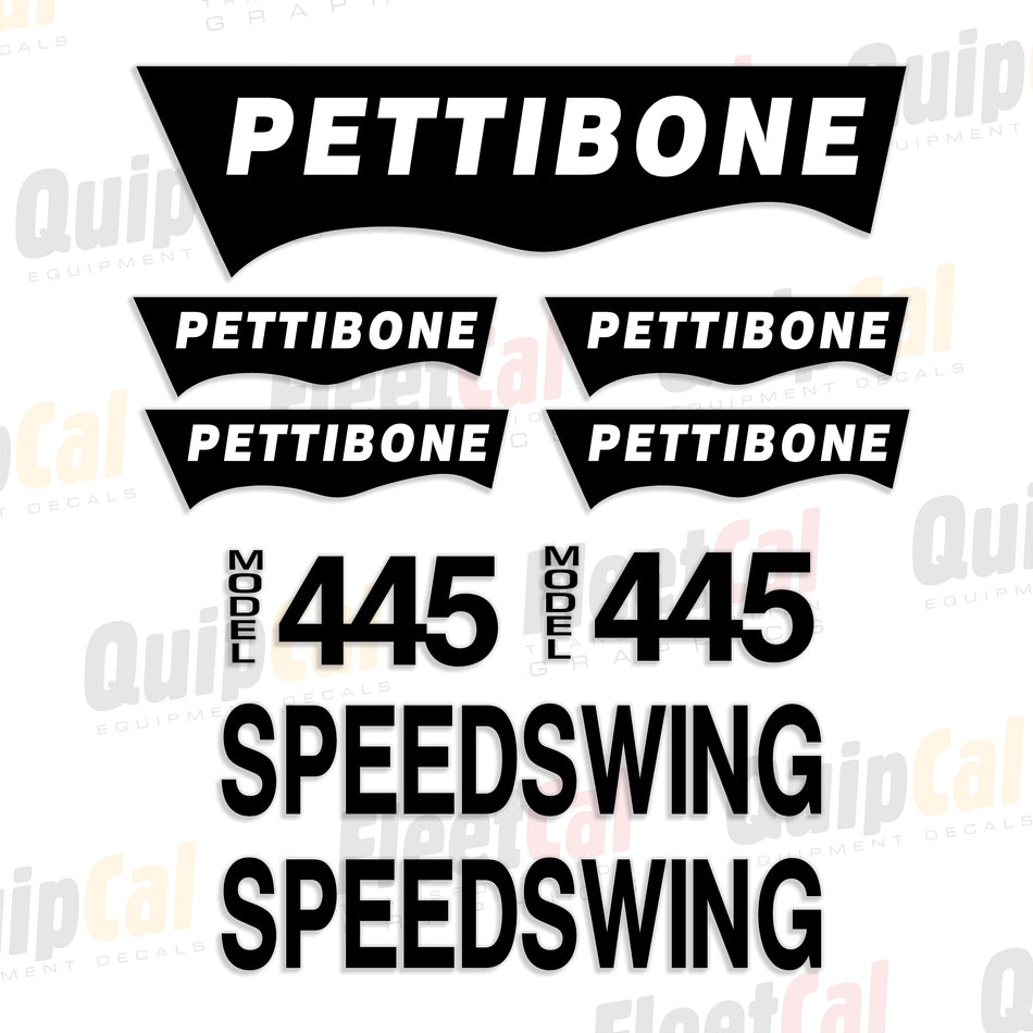 Pettibone Model 445 SpeedSwing Rail Loader Decal Set