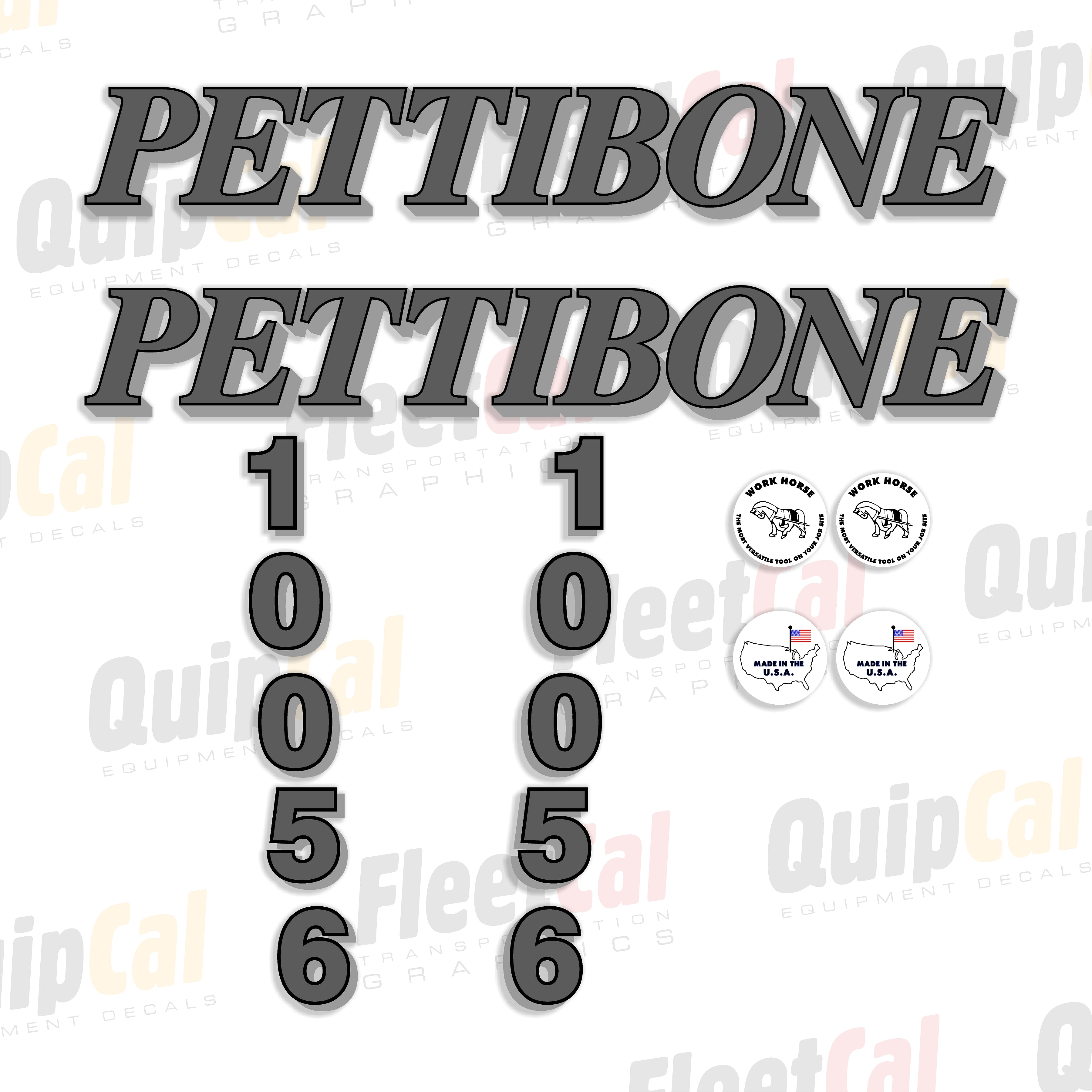 Pettibone 10056 Telehandler Marking Decal Set – Truck and Equipment Decals