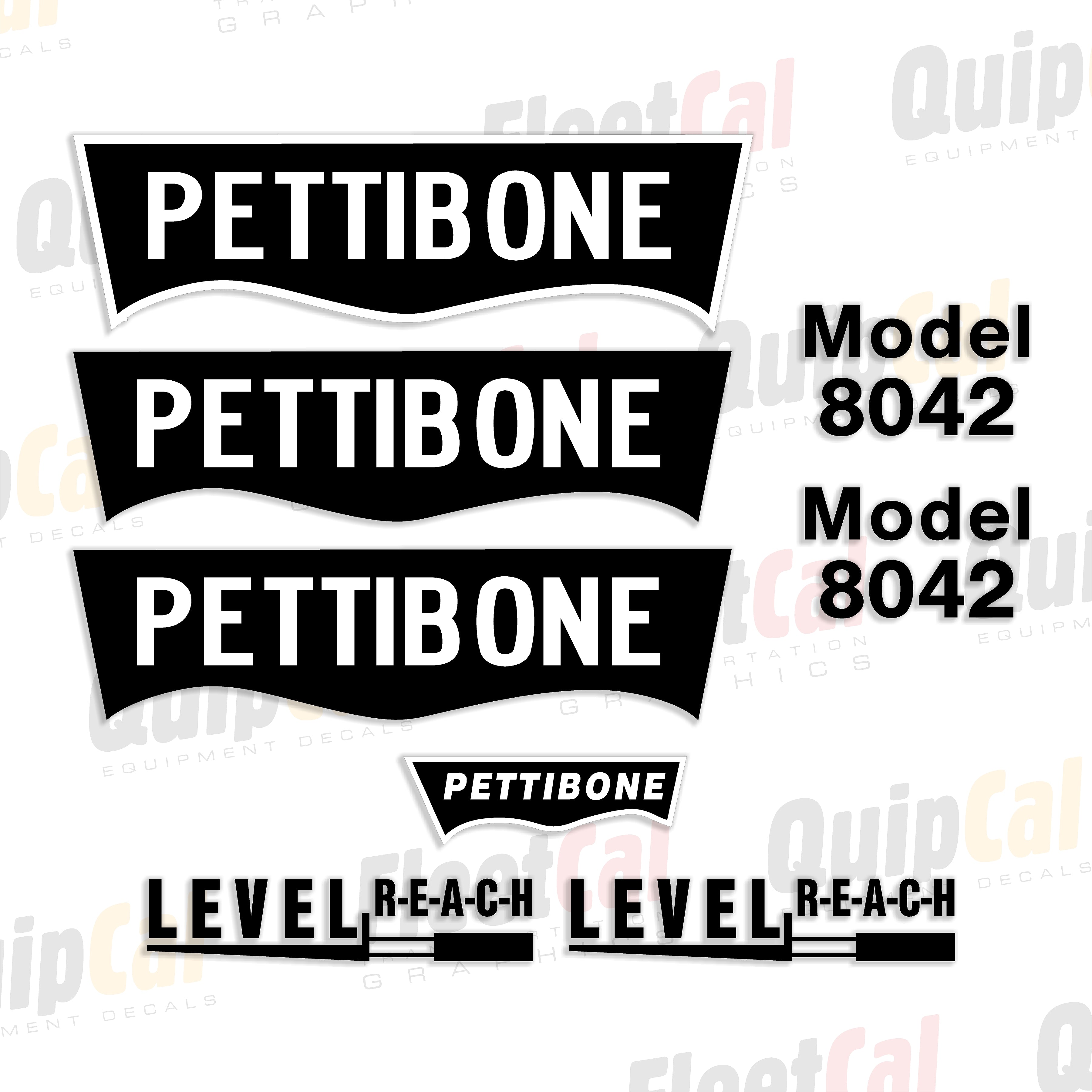 Warning Decals Telehandler Pettibone 8042 Telehandler Marking Decal Set – Truck and Equipment Decals