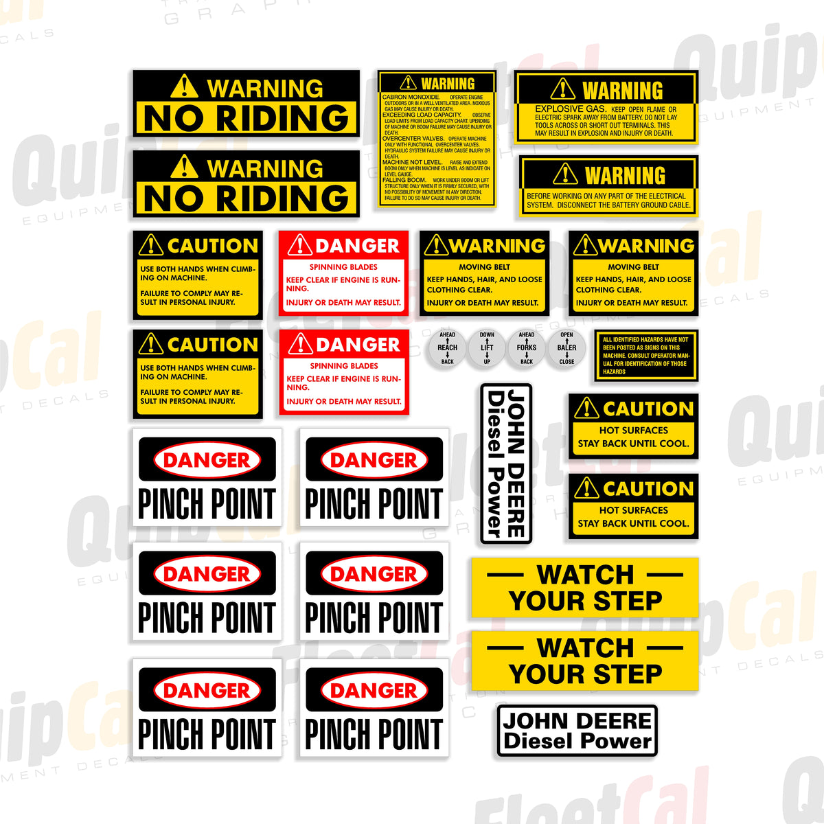 Pettibone Log Loader Safety Decal Set – Truck and Equipment Decals