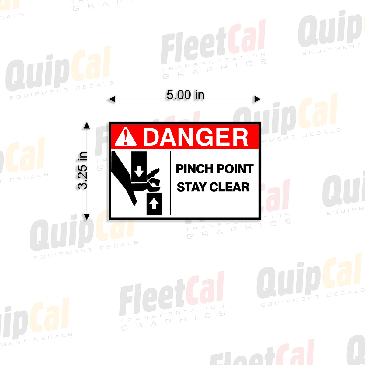 Pinch Point Safety Decals - 003 – Truck and Equipment Decals
