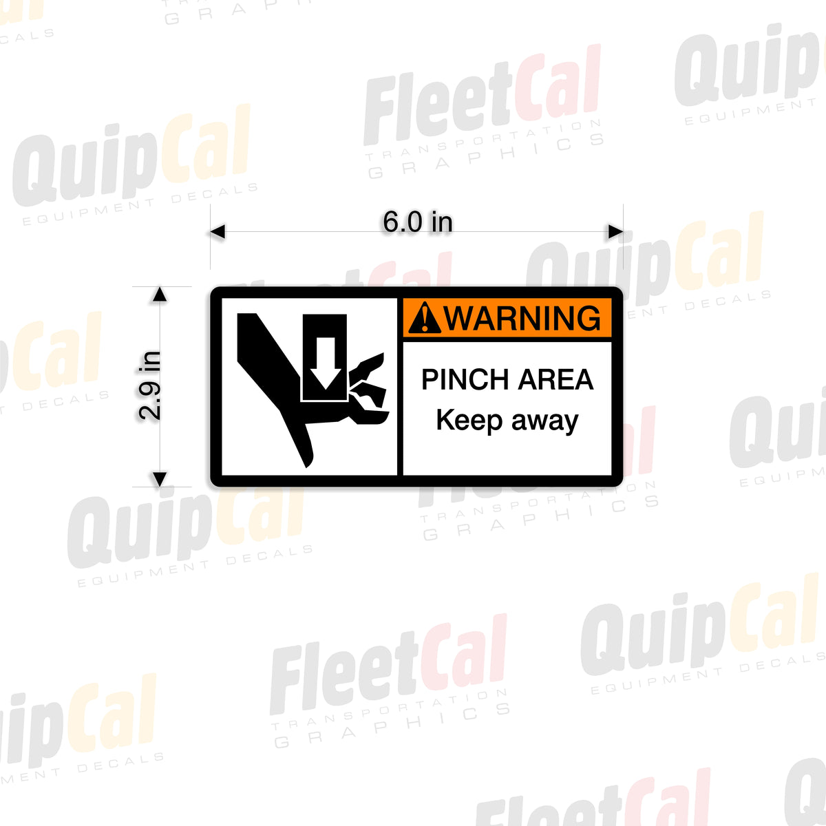Pinch Point Safety Decals - 005 – Truck and Equipment Decals