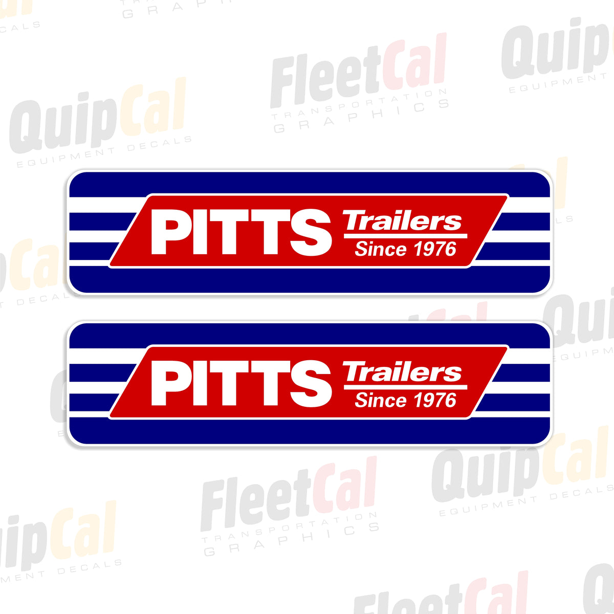 Pitts Trailers Logo Decals (1 PAIR) – Truck and Equipment Decals