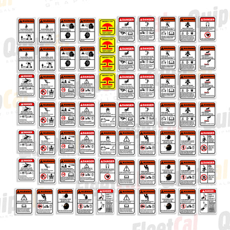 Crusher Screener Safety Decal Set