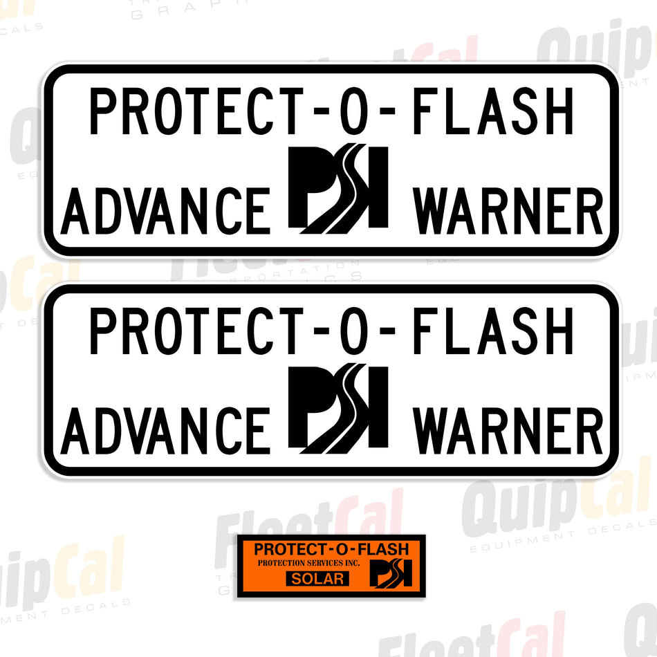 Protect-O-Flash Arrow Board Decal Set
