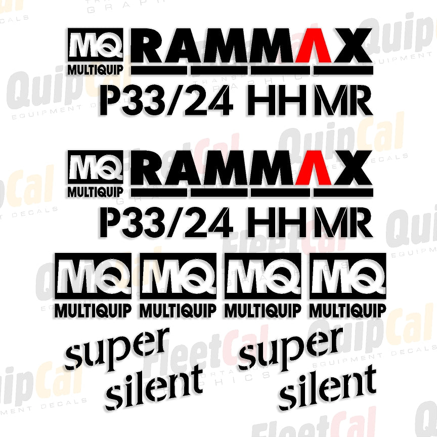 Rammax P33-24 HHMR Super Silent Compactor Marking Decal Set – Truck and ...