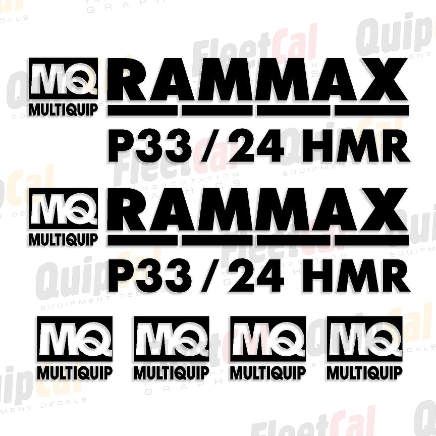 Rammax P33-24 HMR Compactor Marking Decal Set – Truck and Equipment Decals