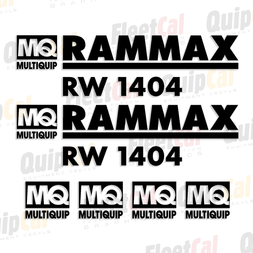 Rammax RW1404 Compactor Marking Decal Set – Truck and Equipment Decals