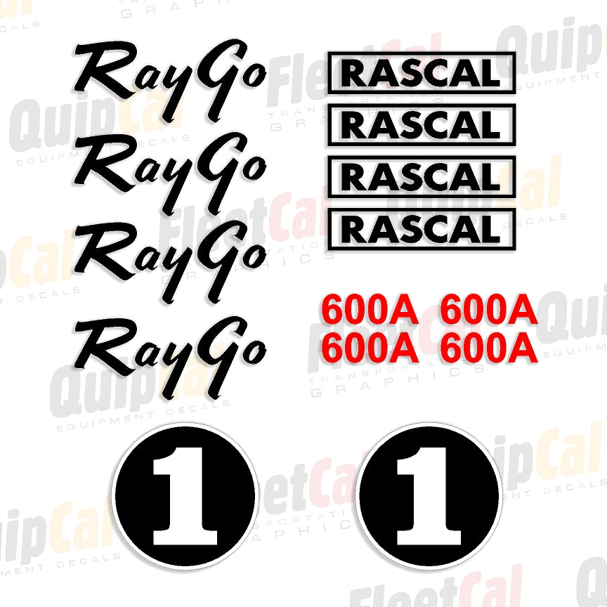 RayGo Rascal 600A Roller Early Model Marking Decal Set – Truck and ...