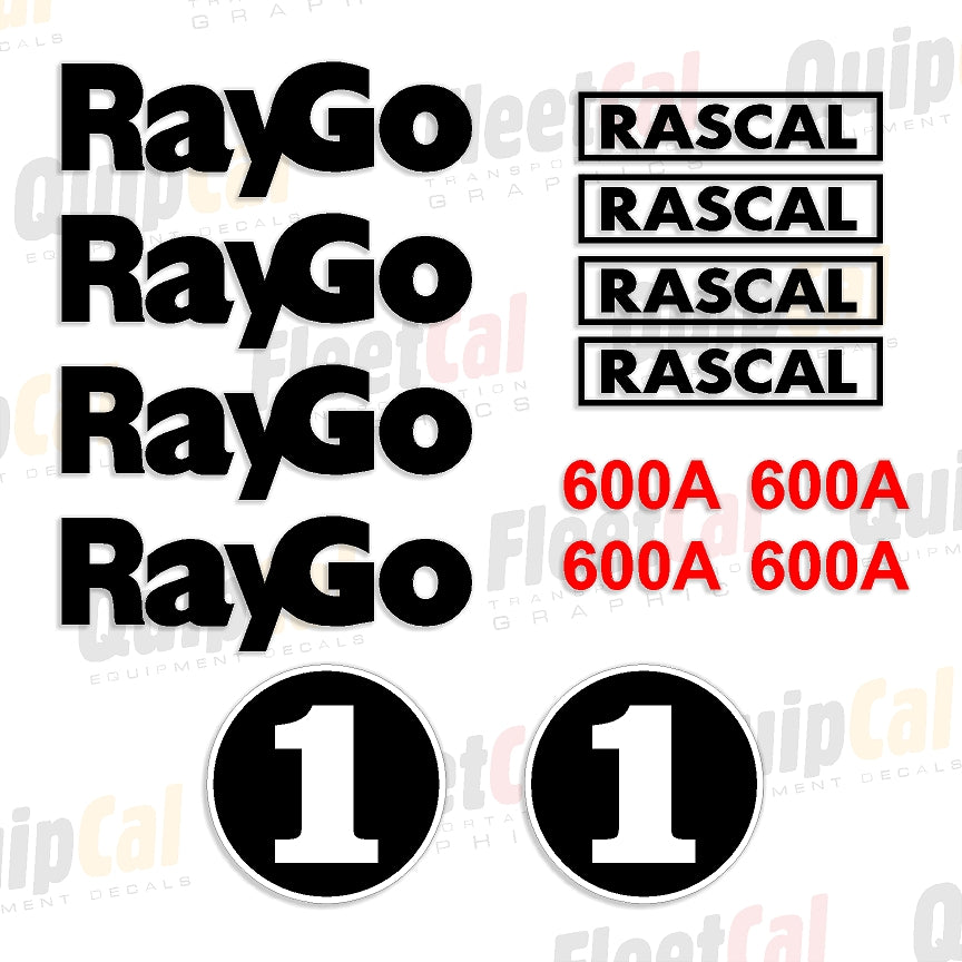 RayGo Rascal 600A Roller Late Model Marking Decal Set – Truck and ...