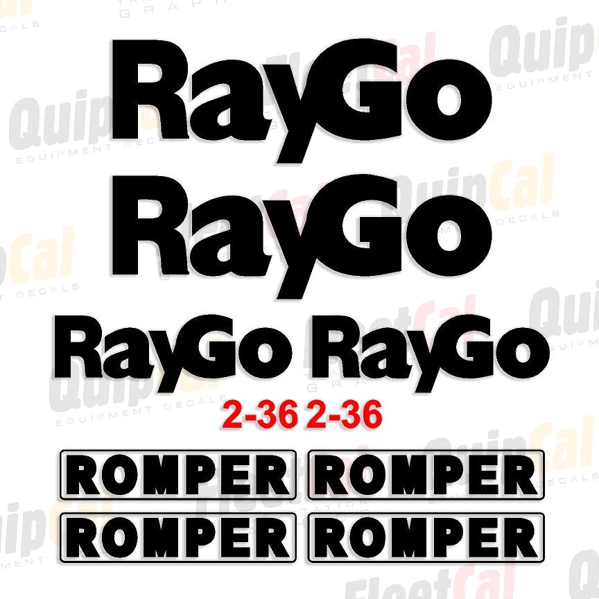 RayGo Romper 2-36 Double Drum Roller Late Model Marking Decal Set ...