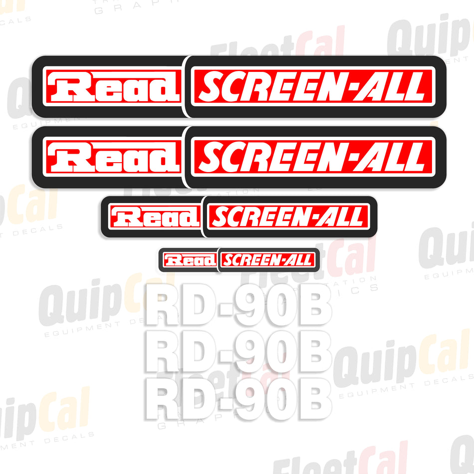 Read Screen-All RD-90B Shaker Screen Decal Set