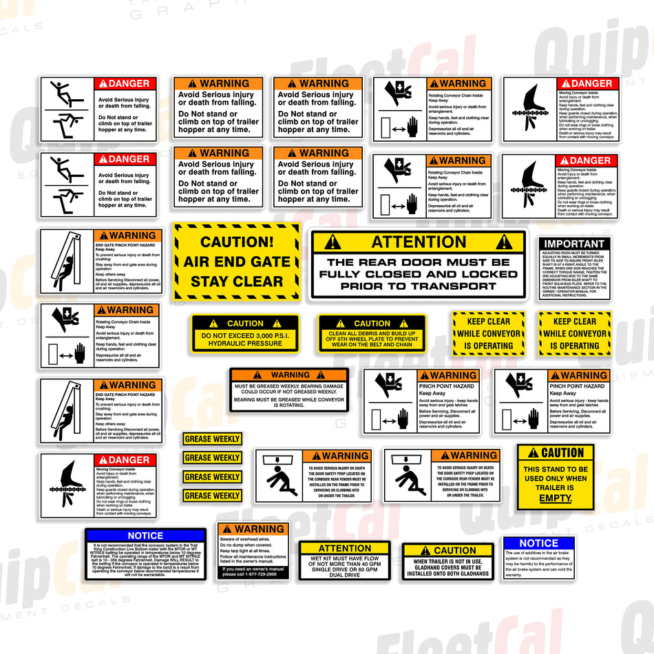 Depot Level Rairable Sticker Equipment Safety Decals – Page 7 – Truck and Equipment Decals