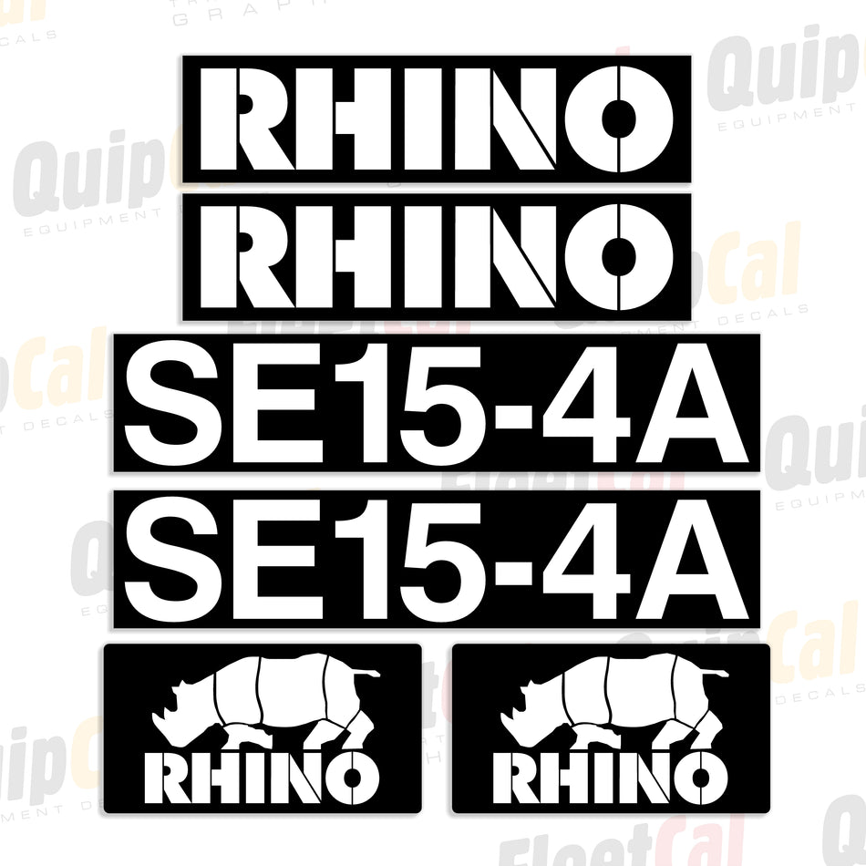 Rhino SE15-4A Batwing Mower Decal set