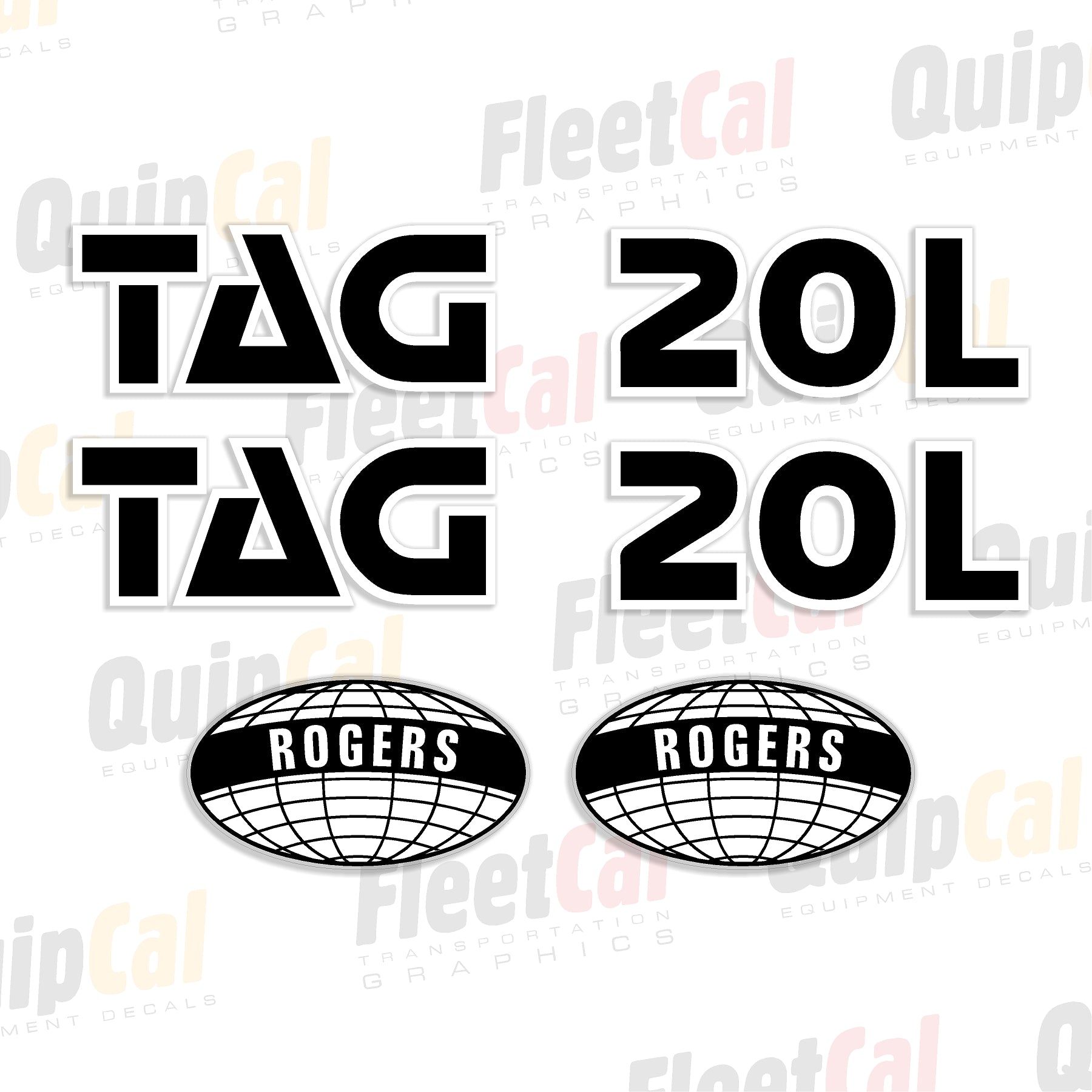Rogers Tag 20L Trailer Marking Decal Set – Truck and Equipment Decals