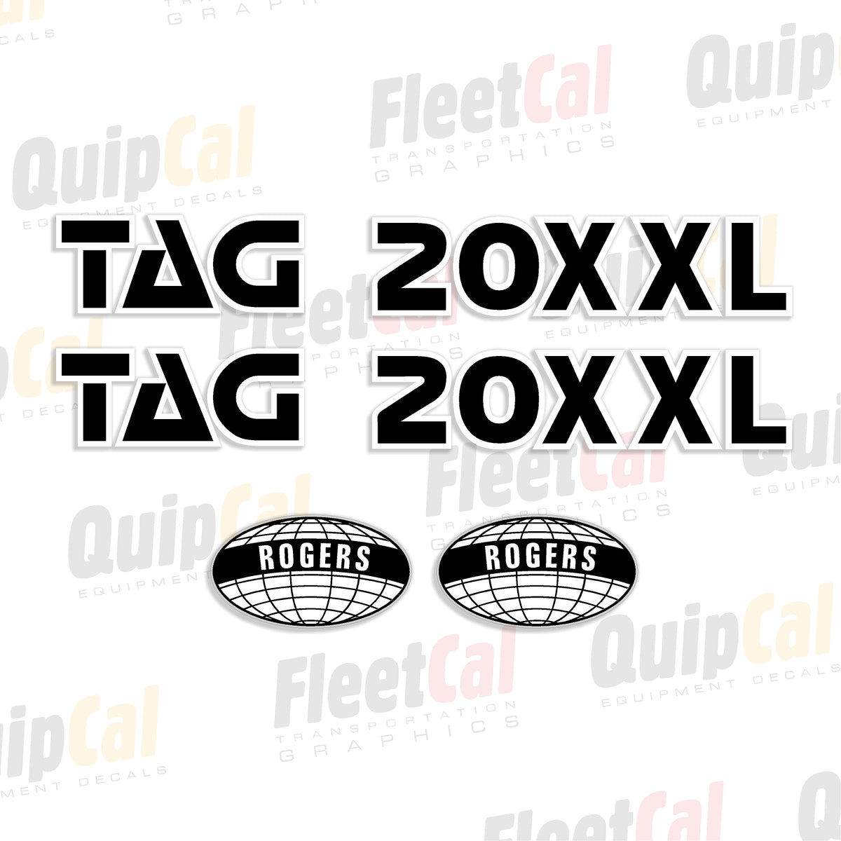 Tagger Decals Rogers Tag 20XXL Trailer Marking Decal Set – Truck and Equipment Decals