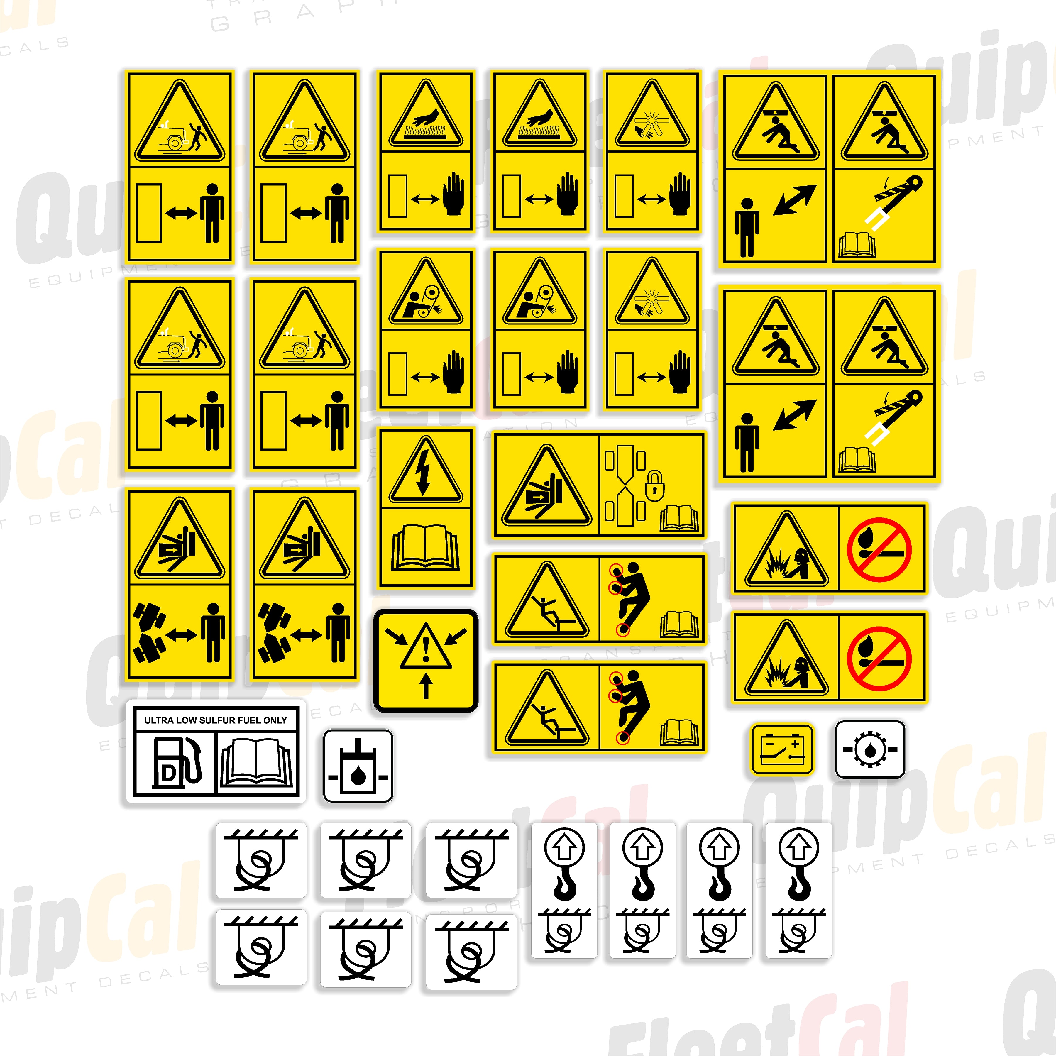 SDLG Wheel Loader Safety Decal Set – Truck and Equipment Decals